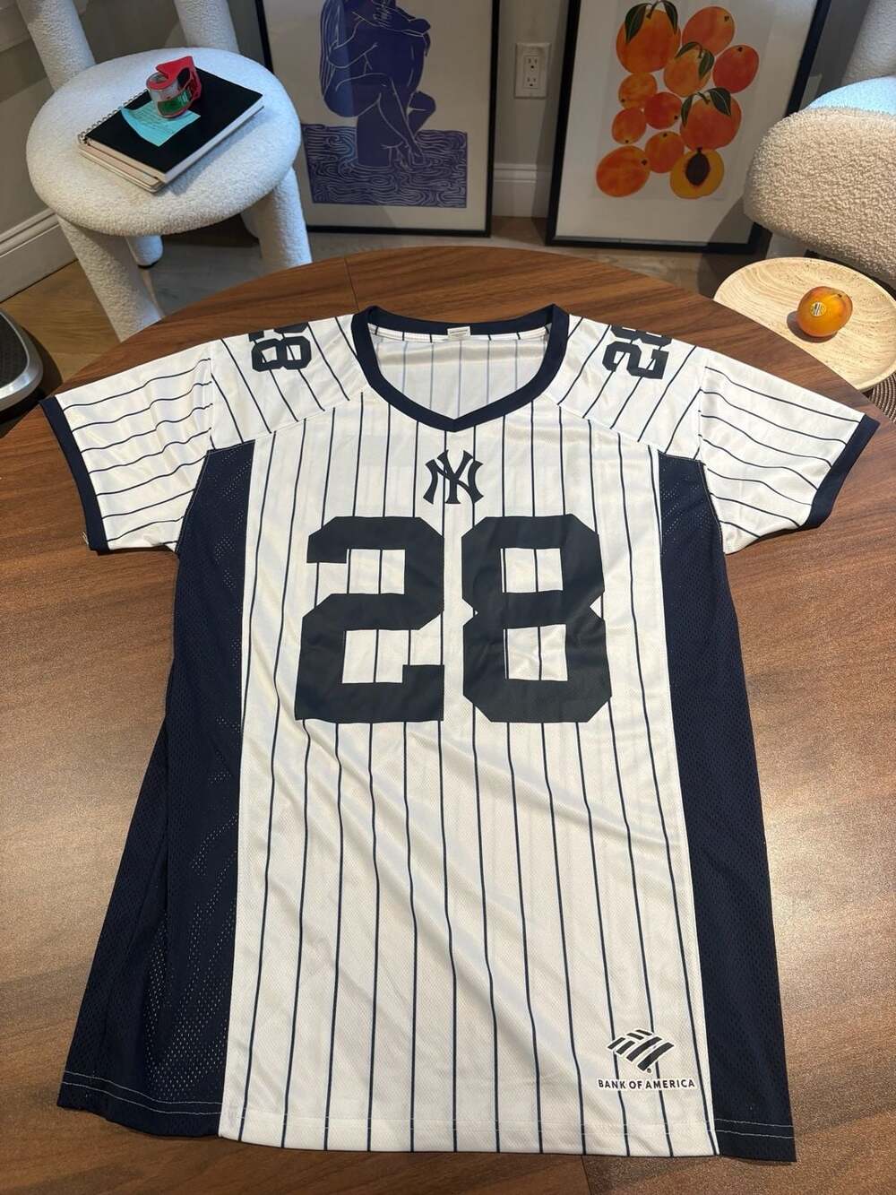 New York Yankees Austin Wells #28 Football-Style Stadium Giveaway Jersey